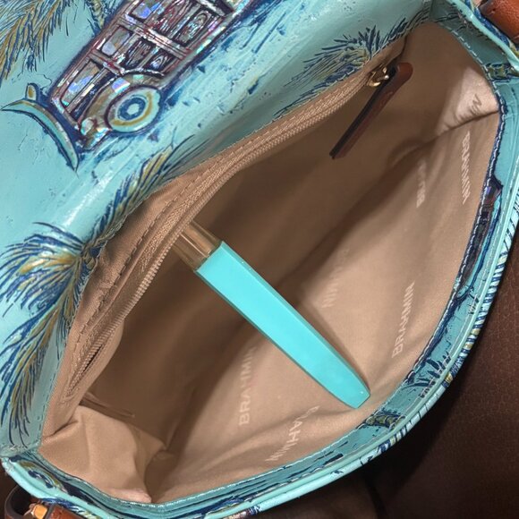BRAHMIN, Briar Crossbody Leather Bag ~ Copa Cabana Tropic - Picture 7 of 10